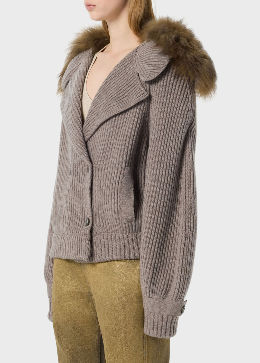 Wool jacket with fur collar  Blumarine - large image number 2
