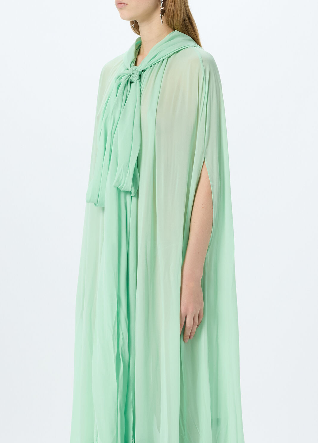 Georgette cape with hood and pleated ruffle  Blumarine - large image number 2