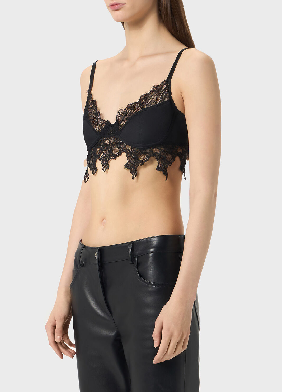 Neoprene top with scalloped lace  Blumarine - large image number 2