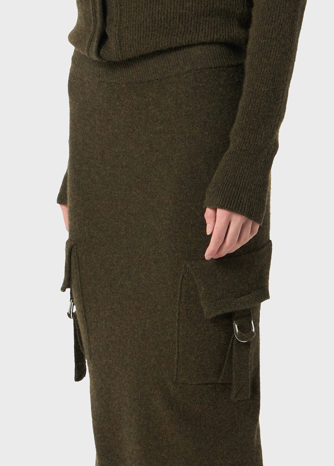 Jupe midi en maille avec poches cargo  Blumarine - large image number 2