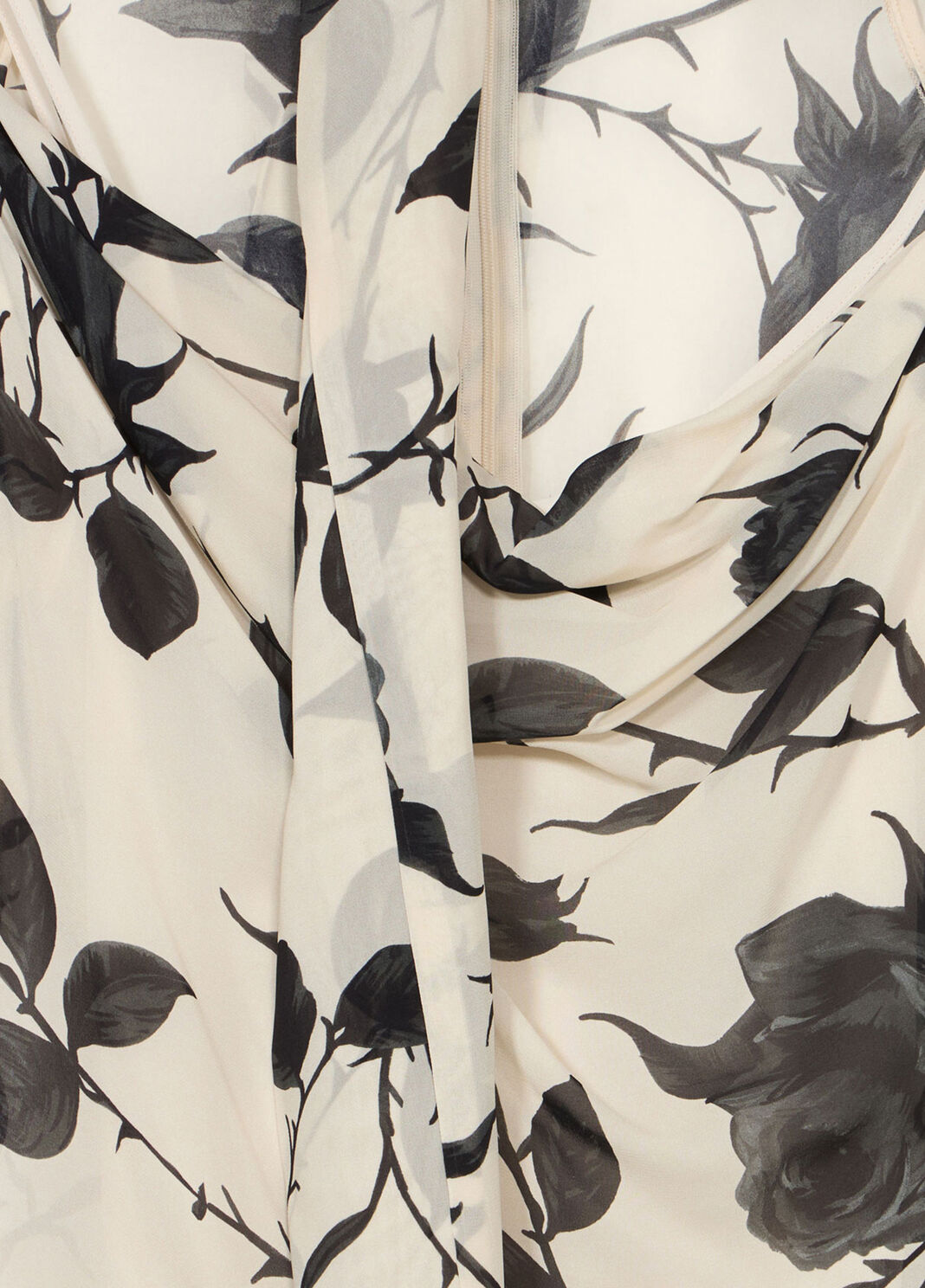 Long georgette dress with rose print  Blumarine - large image number 6