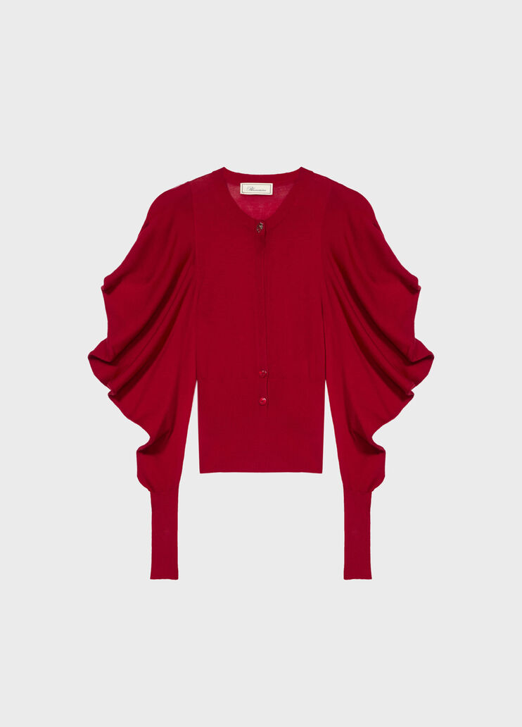 Wool cardigan with puff sleeves  Blumarine - medium