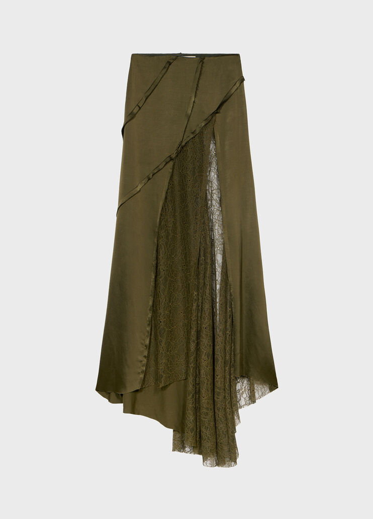 Long skirt in satin and Chantilly lace  Blumarine - medium