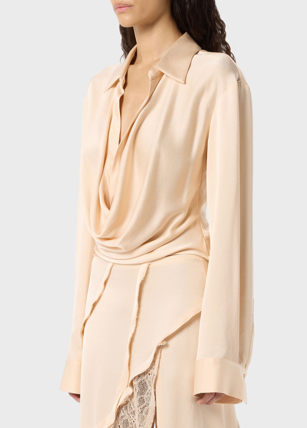 Blouse en satin avec encolure cagoule  Blumarine - large image number 2