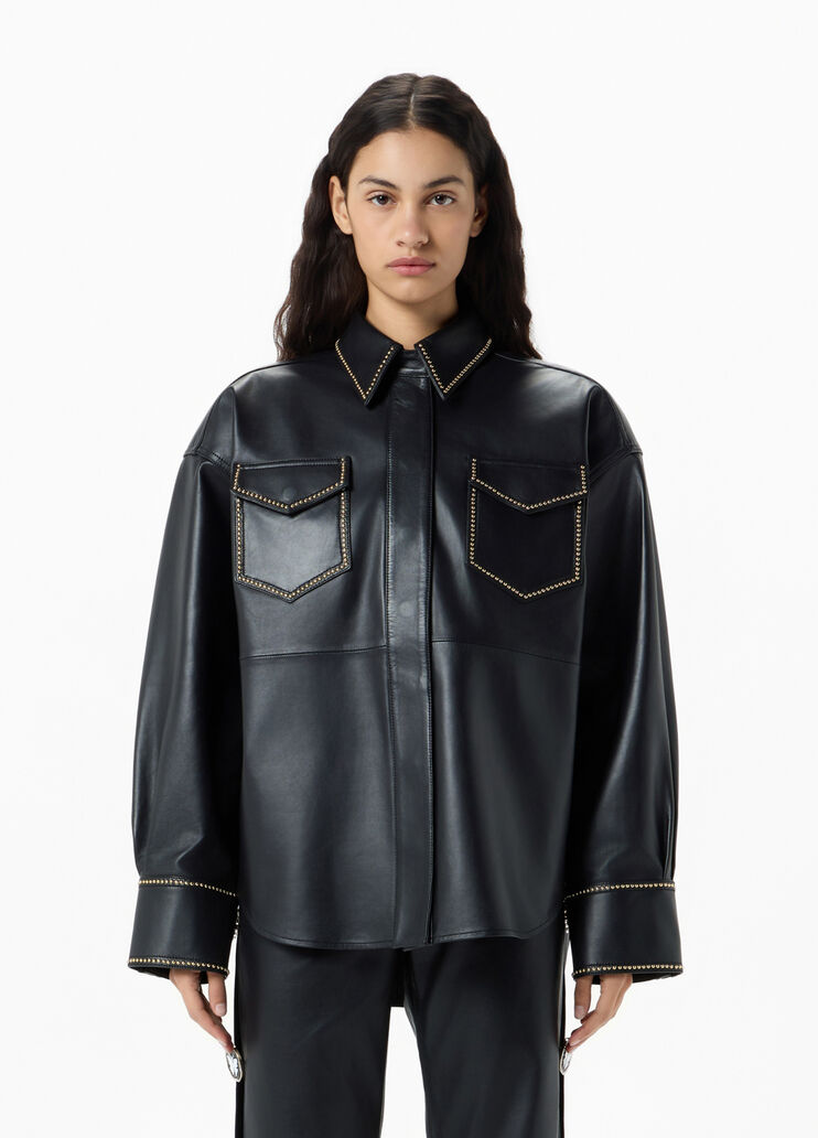 Nappa leather shirt with studs and jewel settings  Blumarine - medium