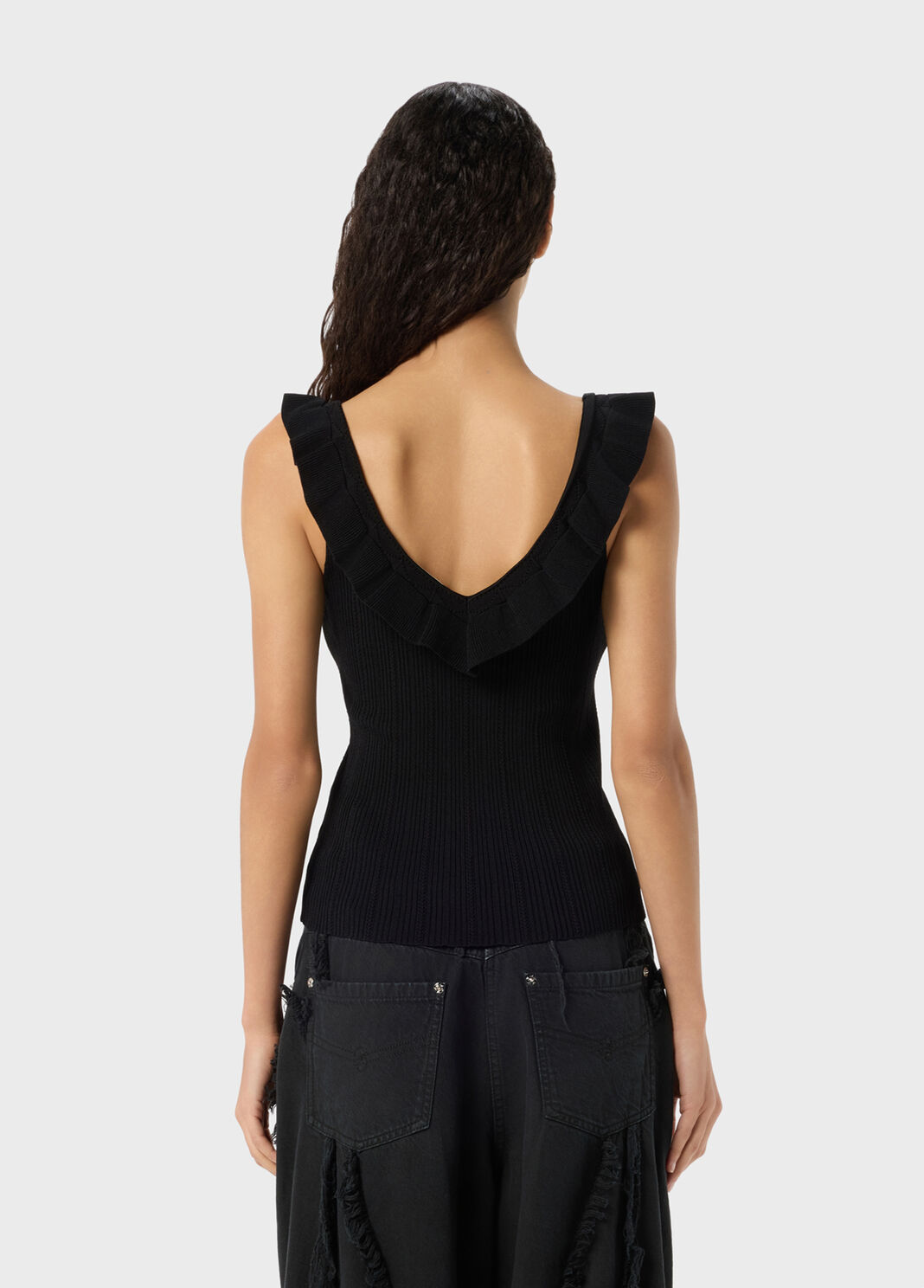 Ribbed Top with Ruffles  Blumarine - large image number 1