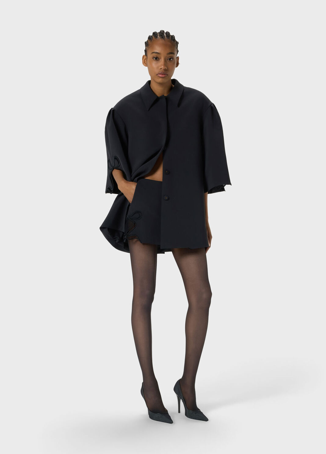 Oversized cady jacket with embroidery  Blumarine - large image number 3