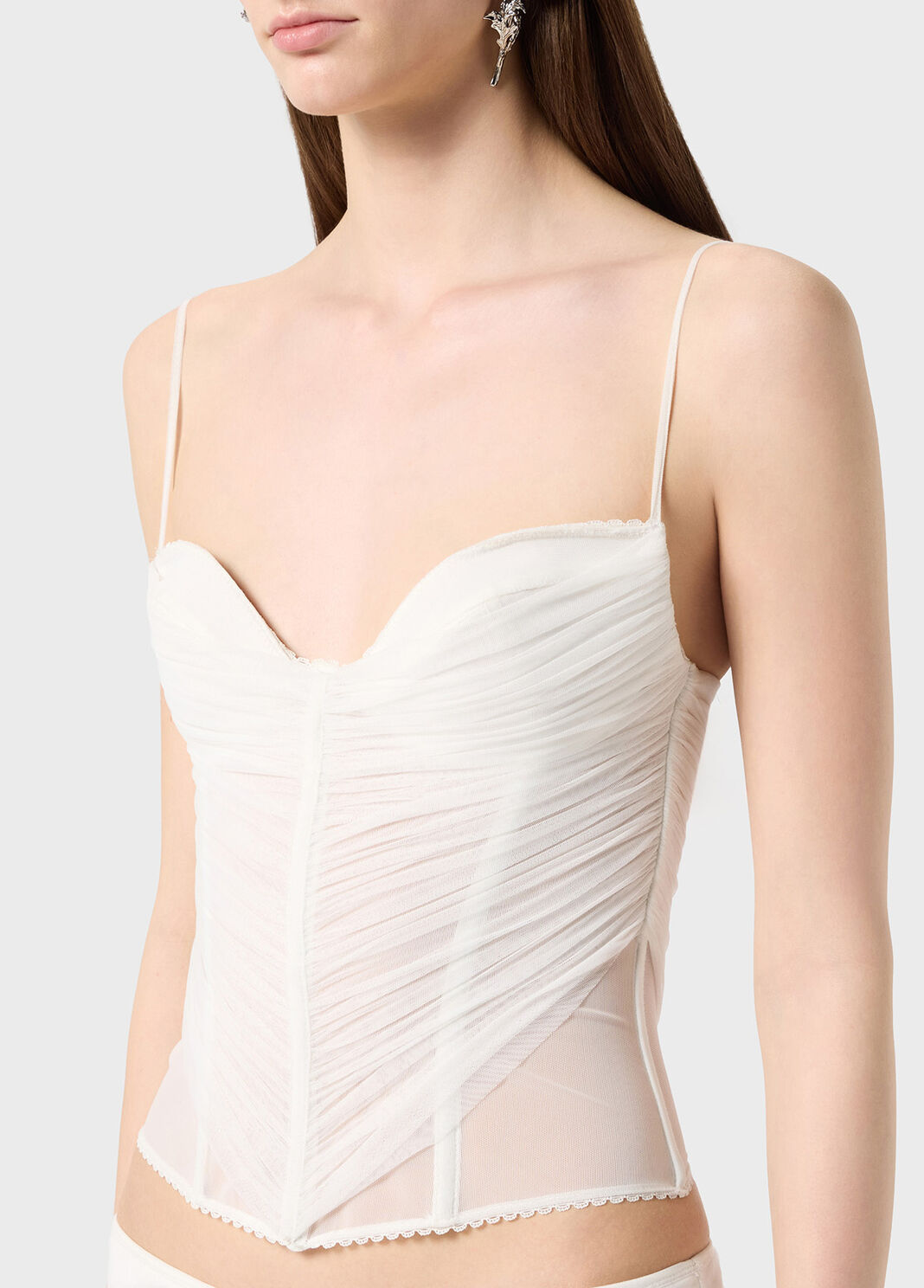 Top satin and tulle bustier  Blumarine - large image number 2