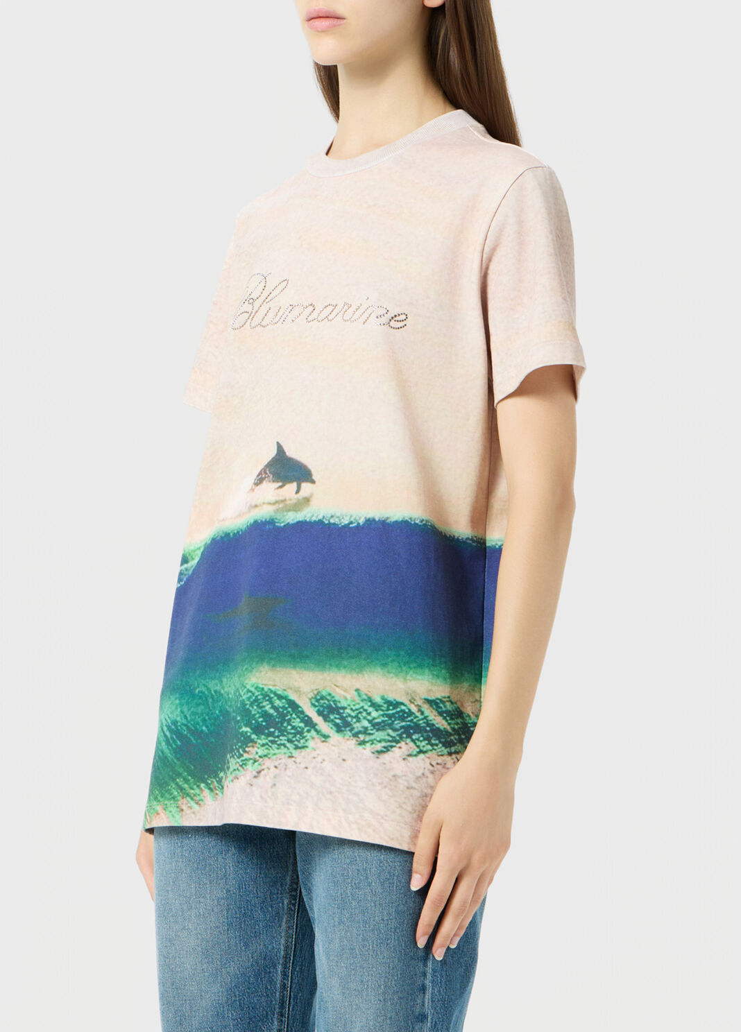 Printed jersey T-shirt with embroidery  Blumarine - large image number 2