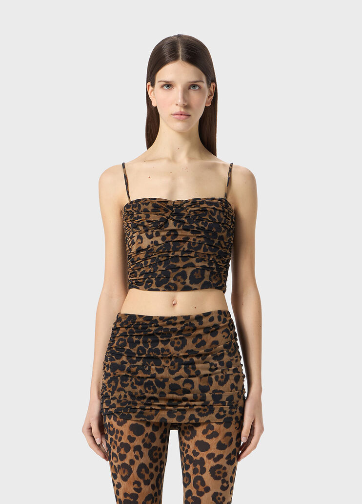 Animal-print jersey top  Blumarine - medium