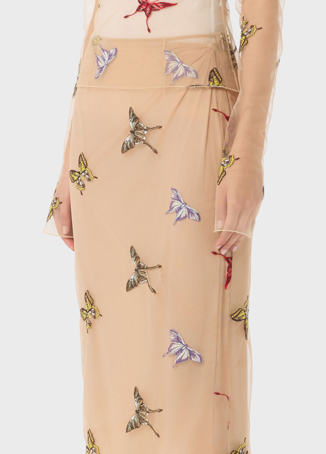 Midi tulle skirt with embroidery  Blumarine - large image number 2