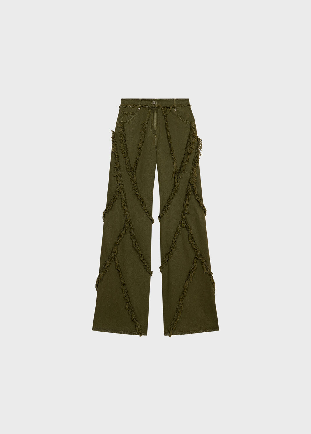 Palazzo jeans in cotton bull with fringe details  Blumarine - large image number 4