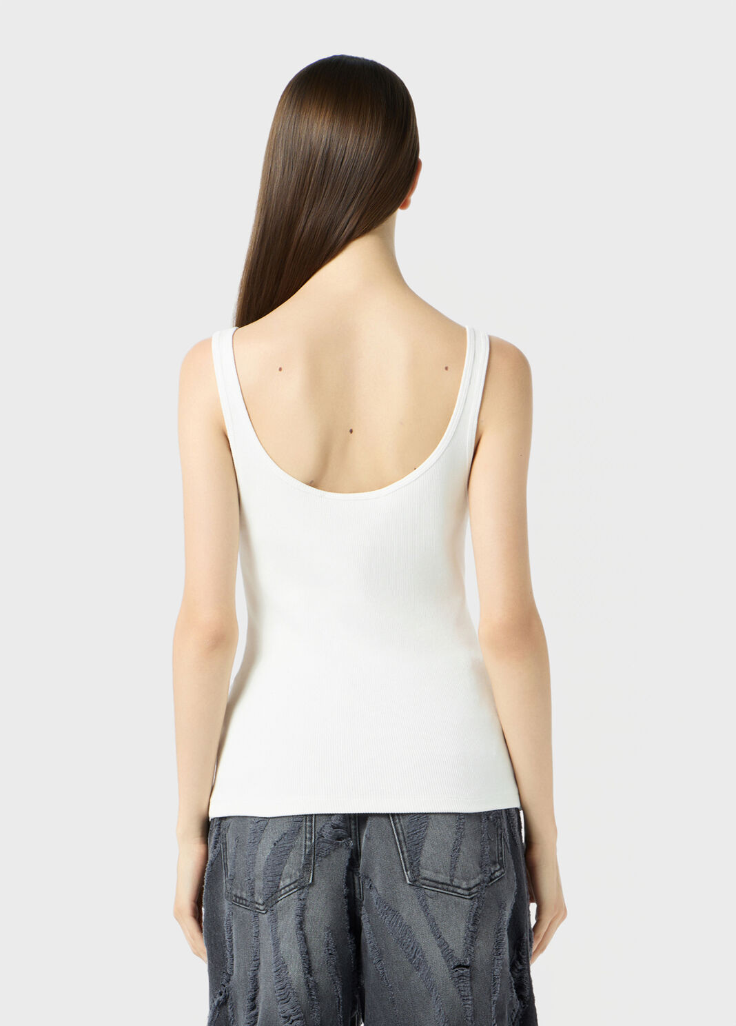 Ribbed top with dolphin print and embroidery  Blumarine - large image number 1