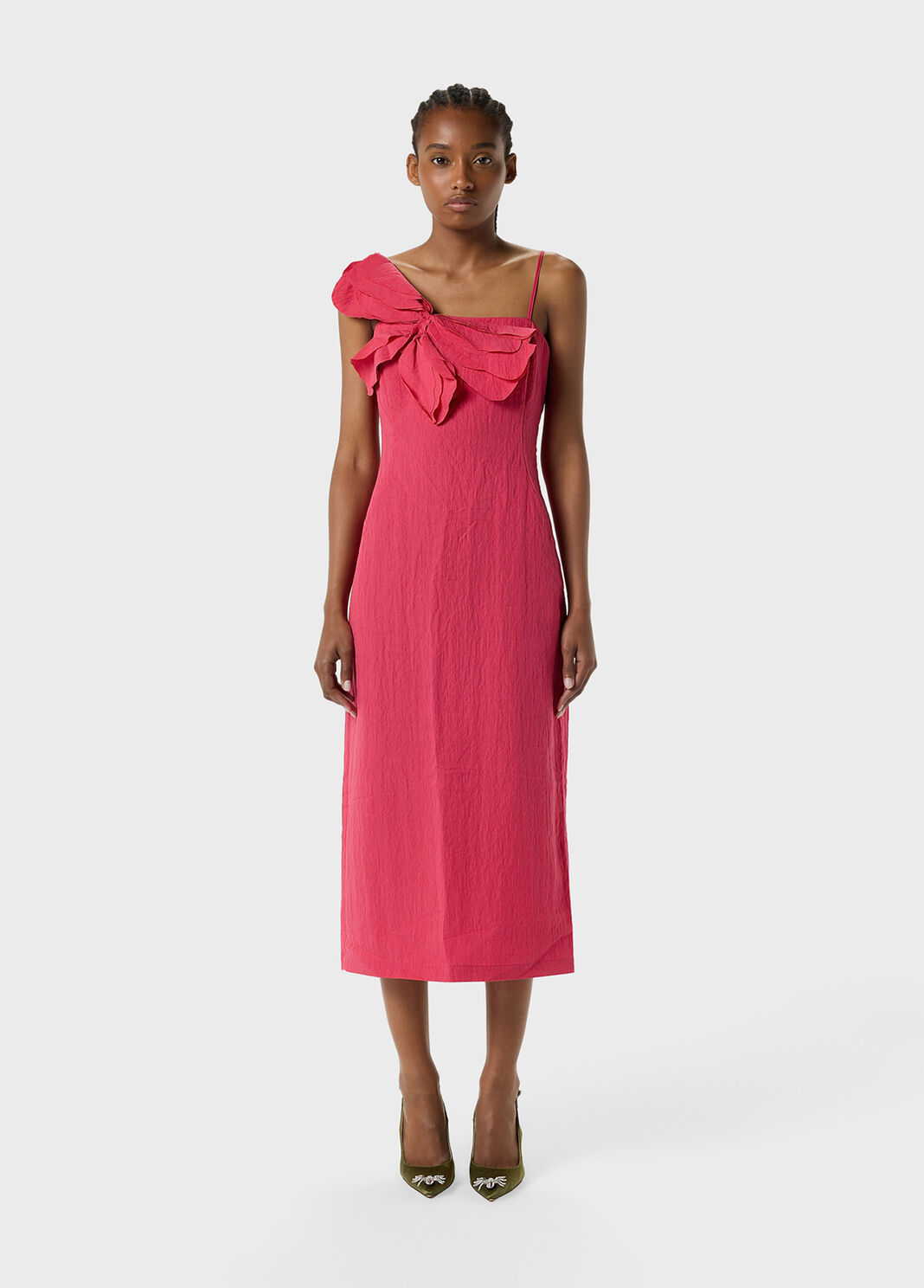 Midi dress in washed gabardine with 3D butterfly  Blumarine - large image number 0