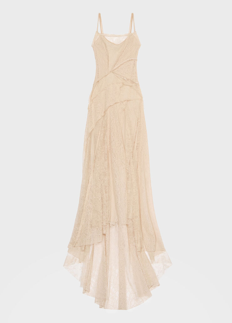 Long dress in mixed lace with patch effect  Blumarine - medium