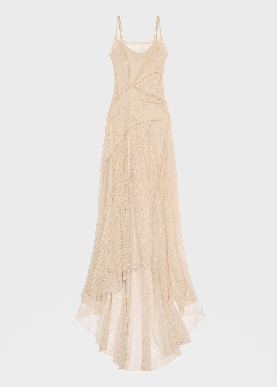 Long dress in mixed lace with patch effect  Blumarine - large image number 4