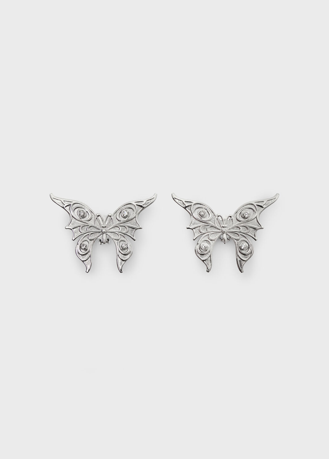 Metal Butterfly Earrings with Glass Settings  Blumarine - large image number 1