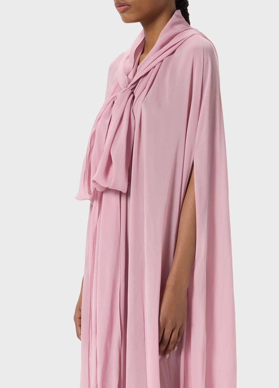 Georgette cape with hood and pleated ruffle  Blumarine - large image number 2