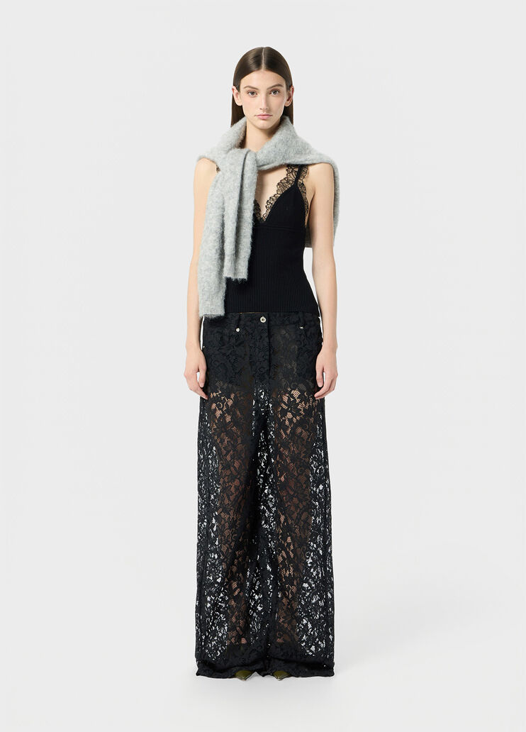 Superwide-leg pants in rébrodé lace  Blumarine - large image number 3
