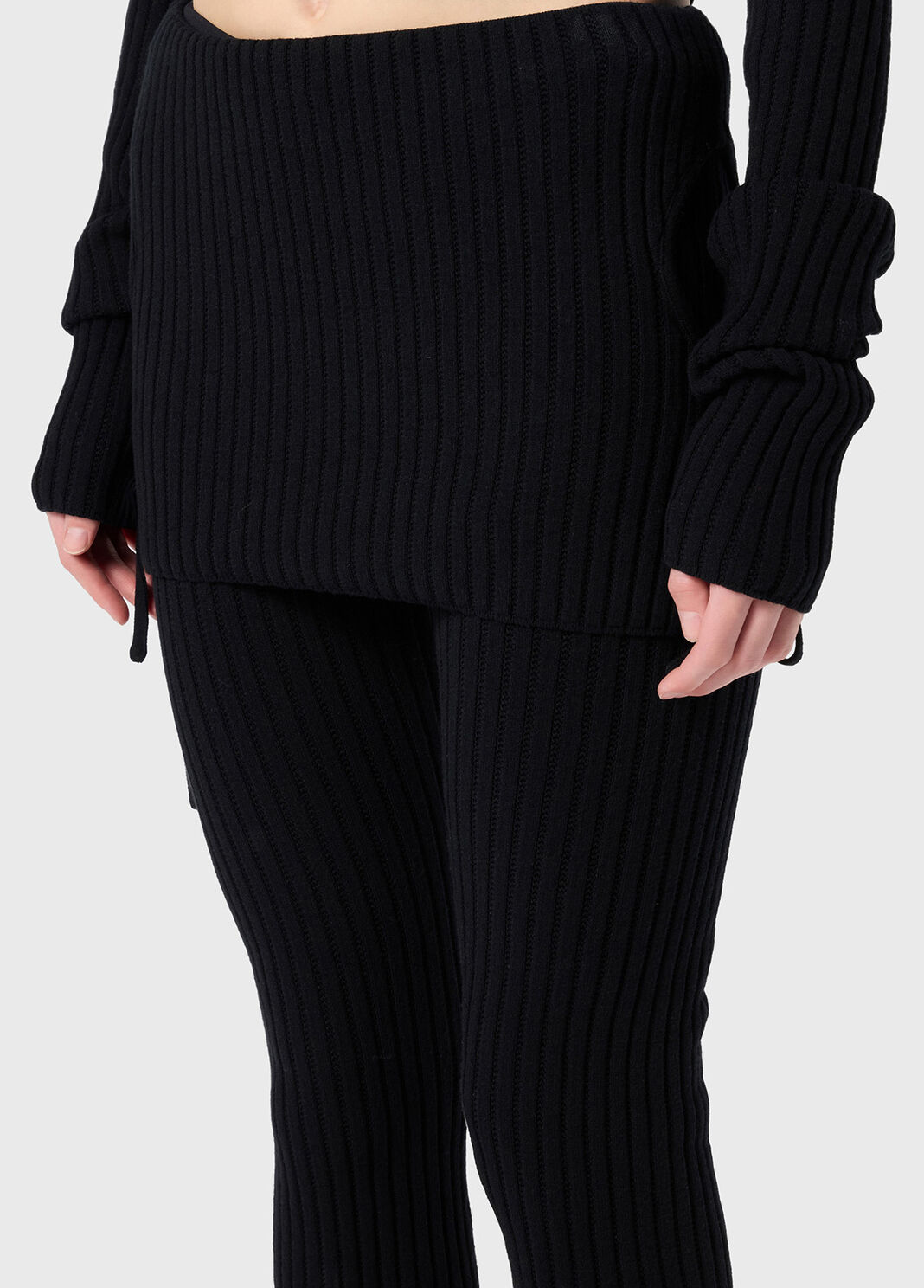 Knit leggings with cut-outs and laces  Blumarine - large image number 2