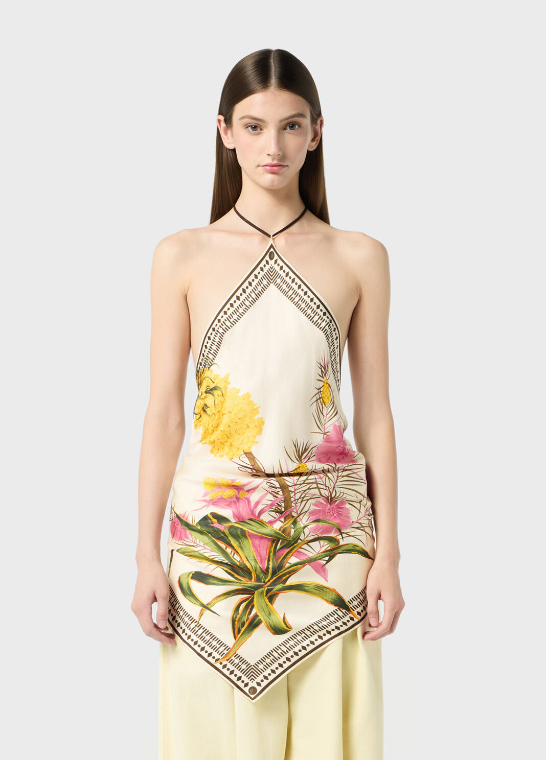 Printed twill scarf top  Blumarine - large image number 0