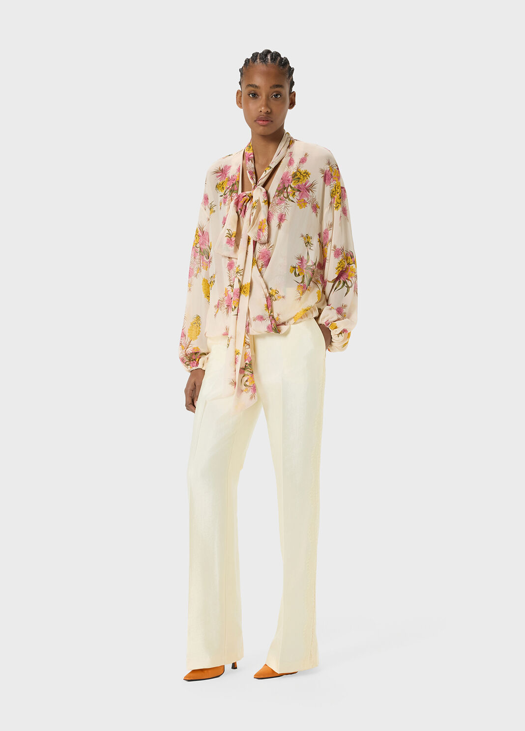 Wickelhemd aus bedrucktem Georgette  Blumarine - large image number 3