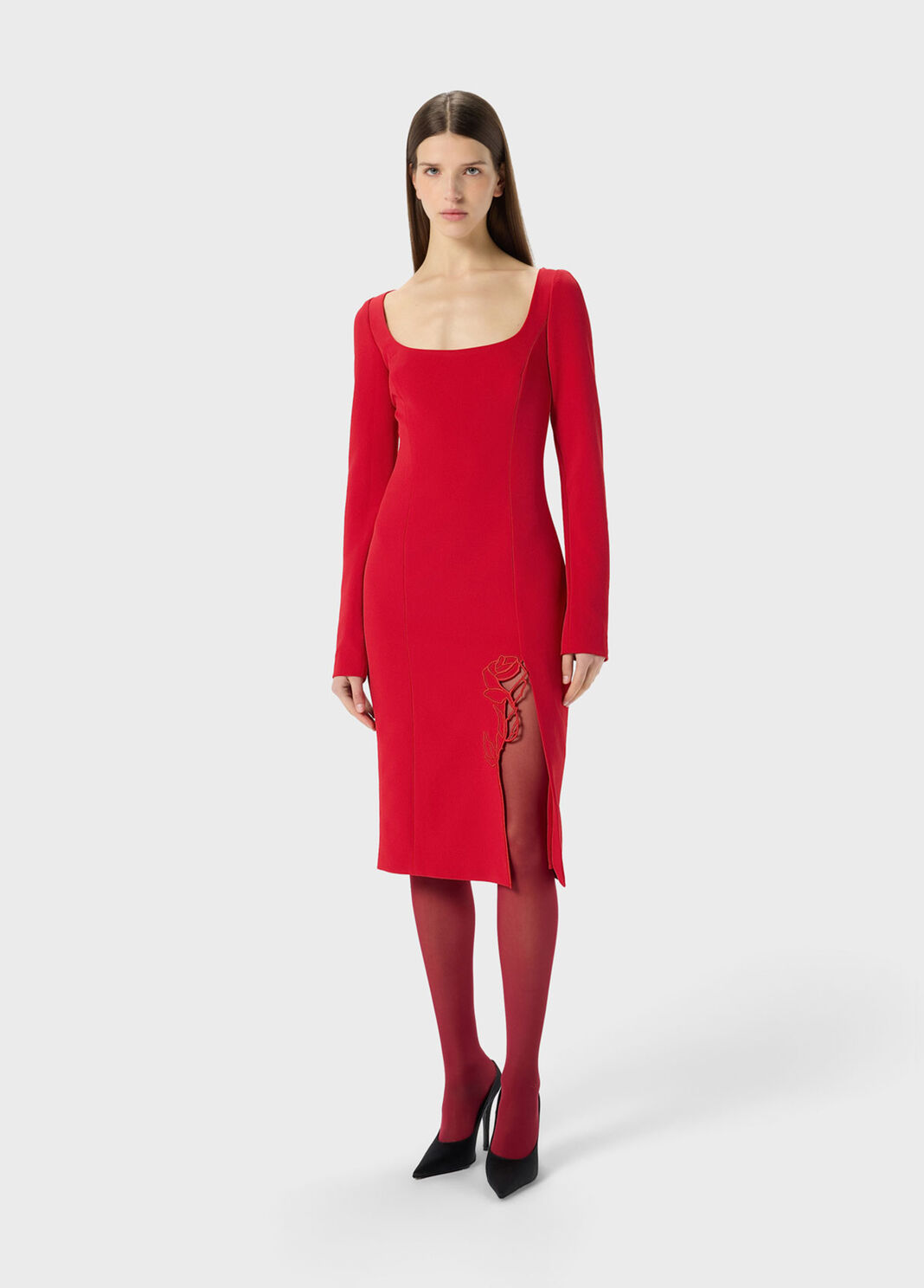 Cady dress with embroidered and slit  Blumarine - large image number 3