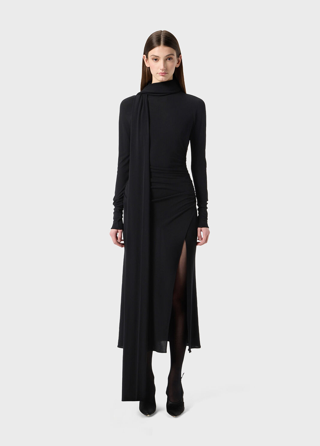 Jersey midi dress with scarf  Blumarine - large image number 0