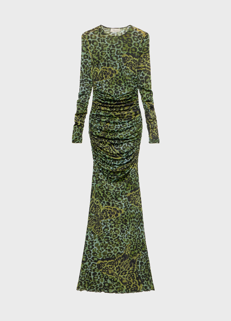 Long jersey dress with butterfly-animal print  Blumarine - medium