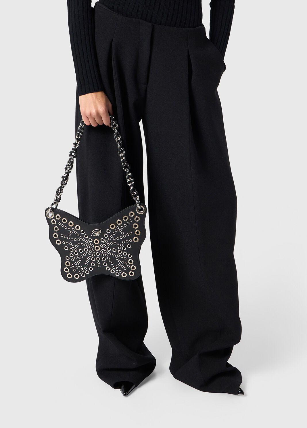 Butterfly mini leather bag with metal details  Blumarine - large image number 0