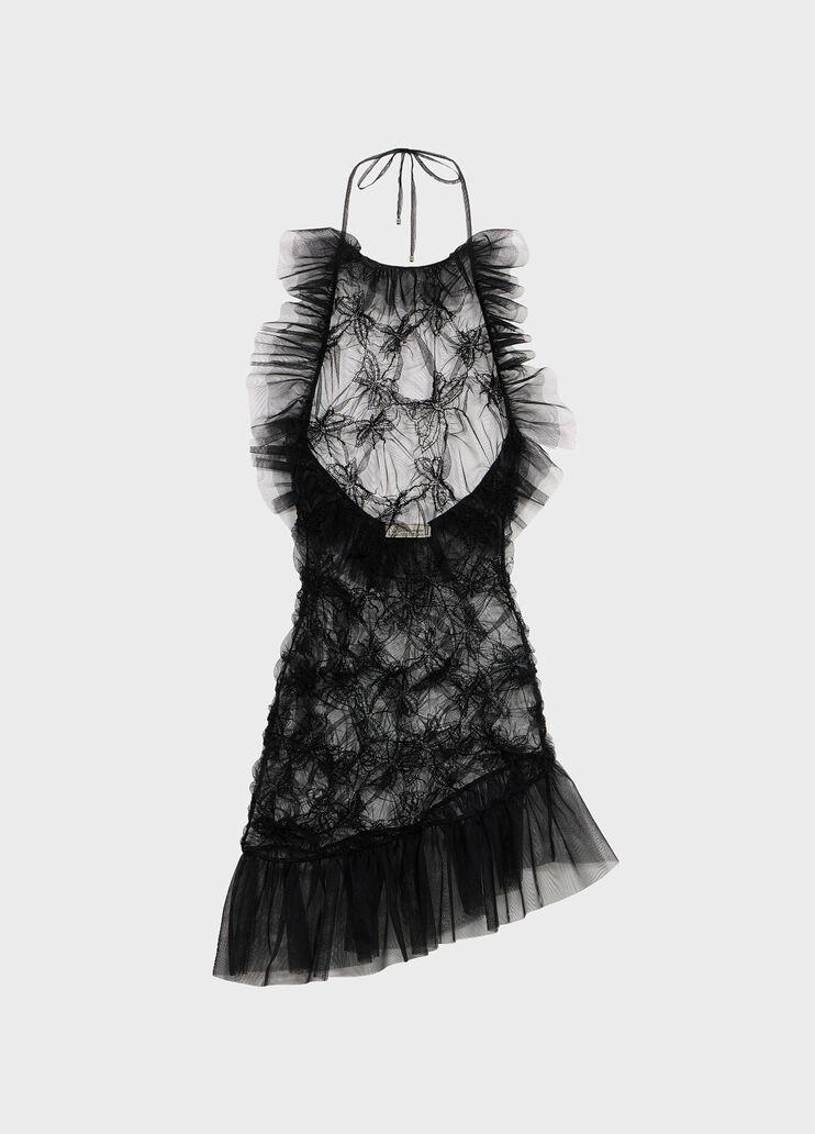 Short tulle dress with embroidery and ruffles  Blumarine - medium