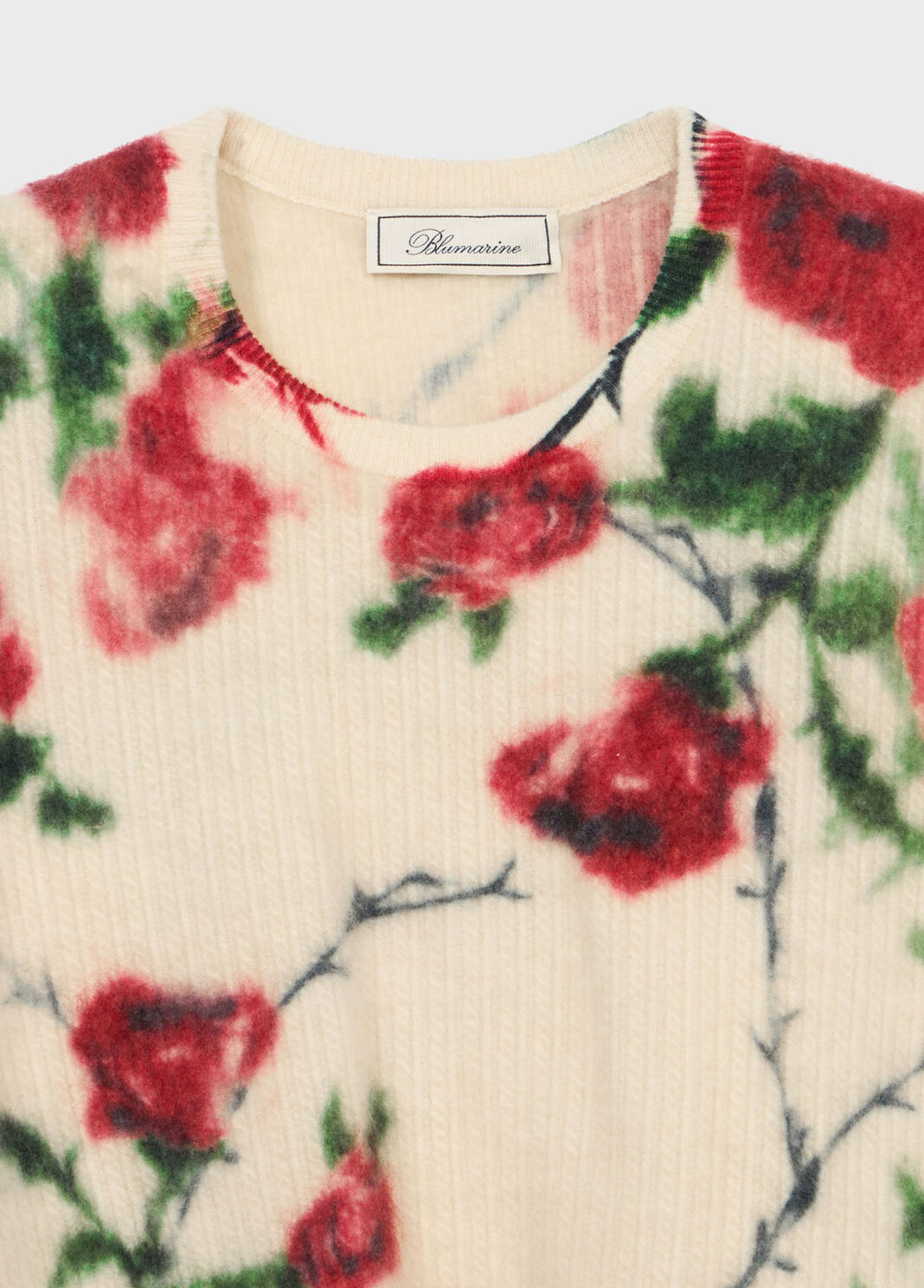Printed rib-knit cashmere and wool jumper  Blumarine - large image number 6