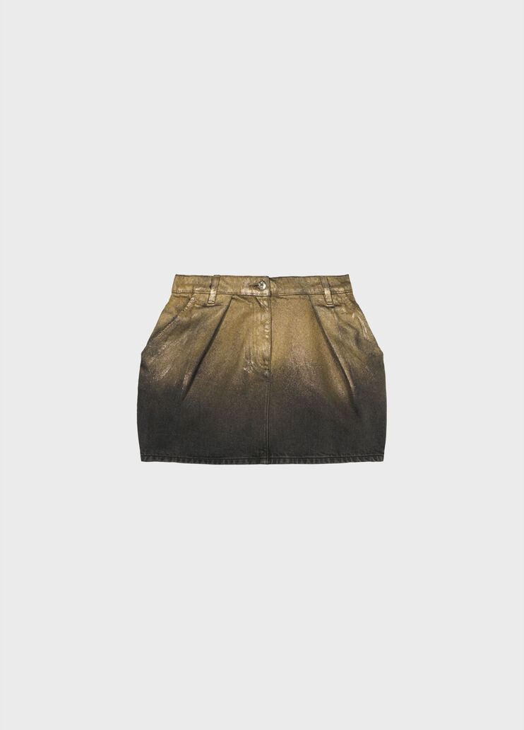 Kurzer Rock aus &uuml;berf&auml;rbtem Denim  Blumarine - medium