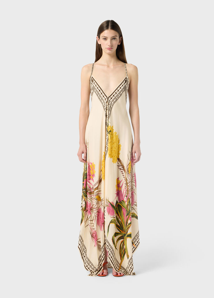 Robe longue en twill &agrave; imprim&eacute;  Blumarine - medium
