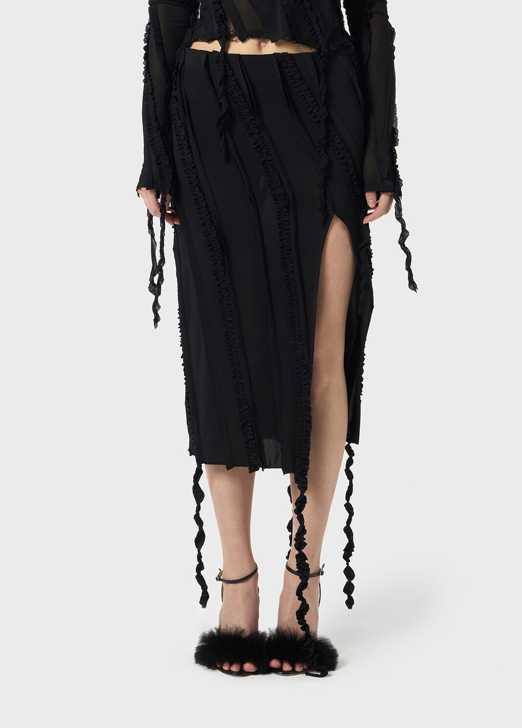 Jupe midi en jersey &agrave; ruches  Blumarine - large image number 0