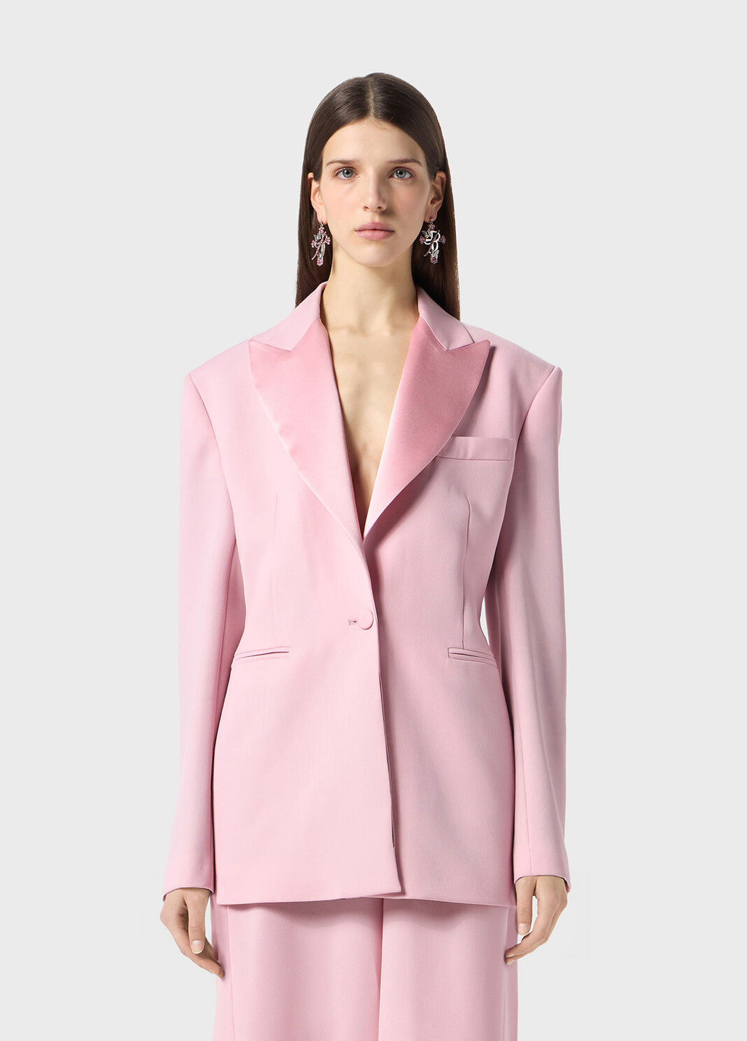 Single-breasted jacket in grain de poudre wool  Blumarine - large image number 0