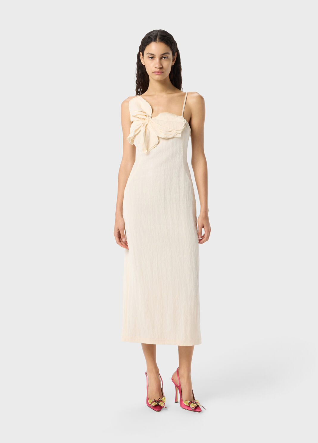 Midi dress in washed gabardine with 3D butterfly  Blumarine - large image number 3