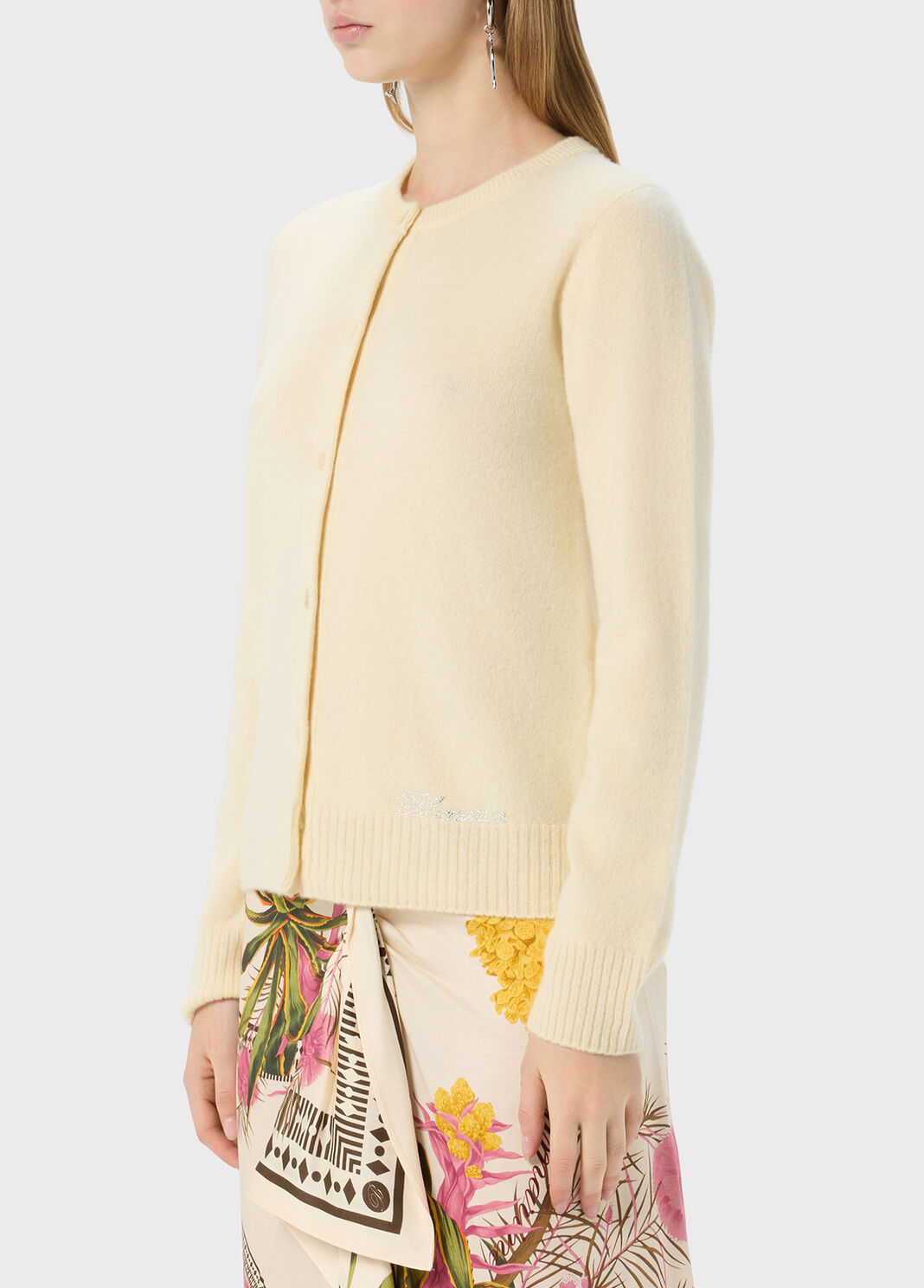 Cashmere cardigan with rhinestone embroidery  Blumarine - large image number 2