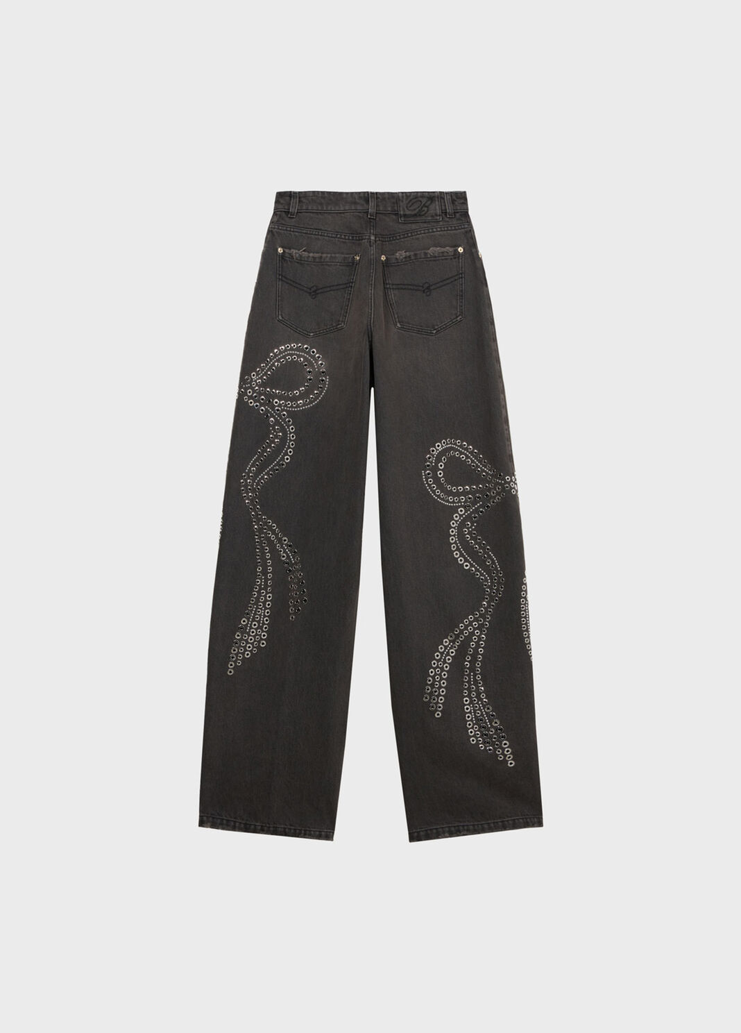 Baggy jeans with stud and eyelet embellishment  Blumarine - large image number 5
