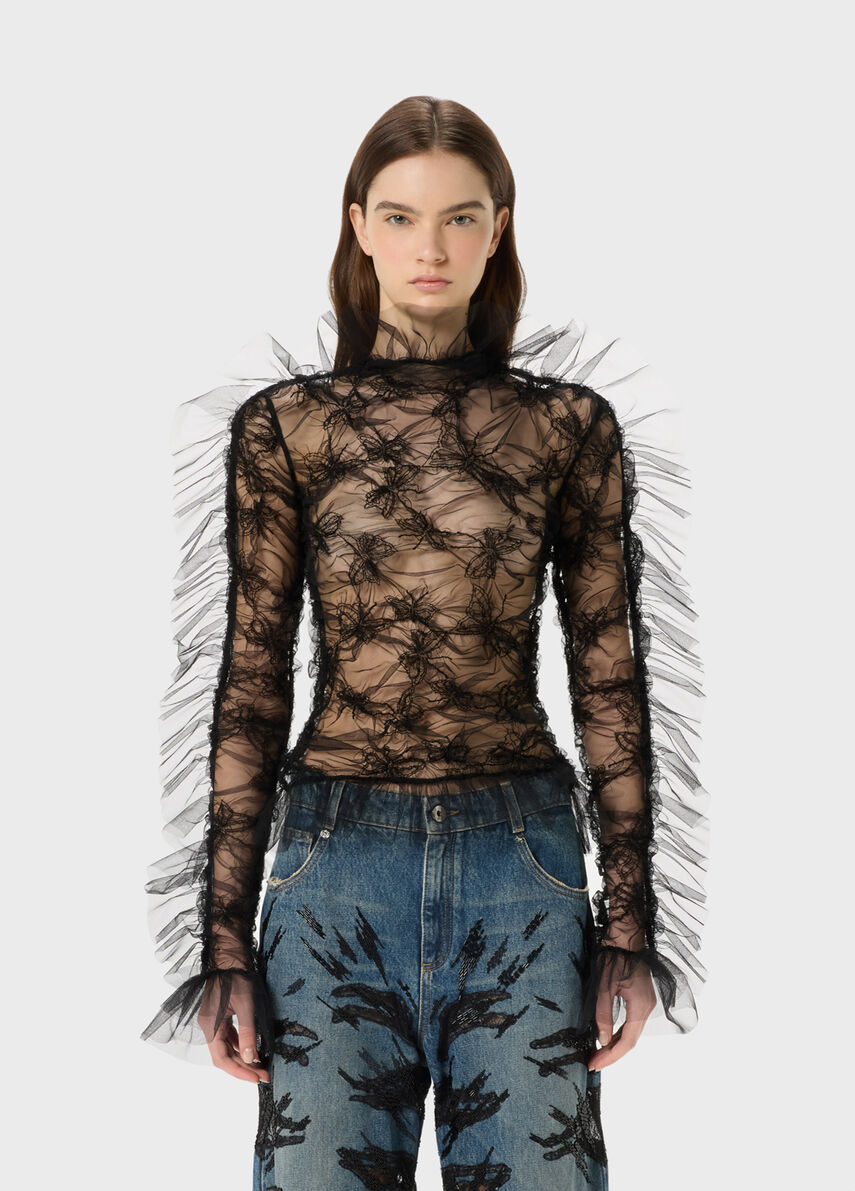 トップス AMERI TULLE FRINGE WASHER BLOUSE E-P644C233AN0990-1-N.jpeg?sw=