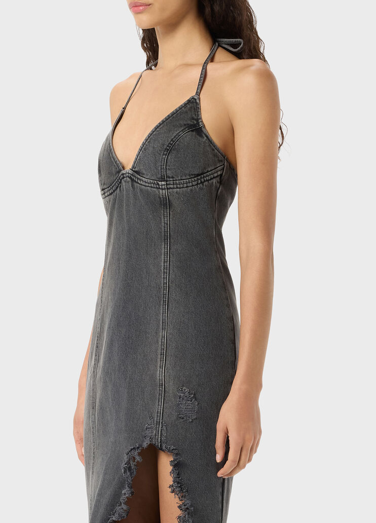 Long denim dress with slit  Blumarine - large image number 2