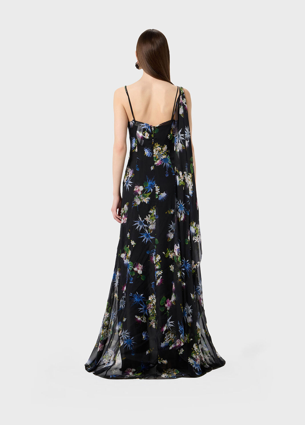 Silk chiffon dress with embroidered print  Blumarine - large image number 1
