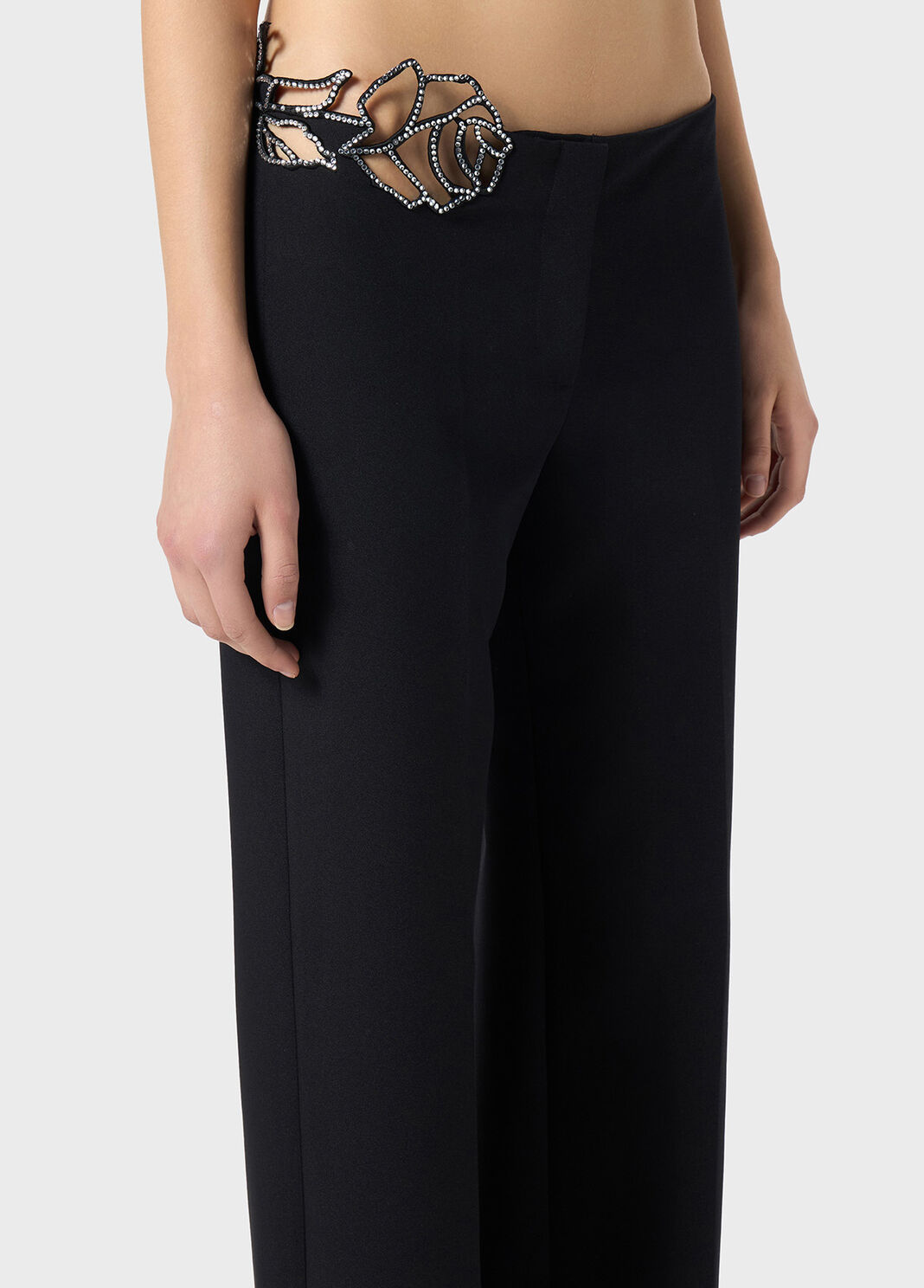 Cady pants with cutwork embroidery and rhinestones  Blumarine - large image number 2