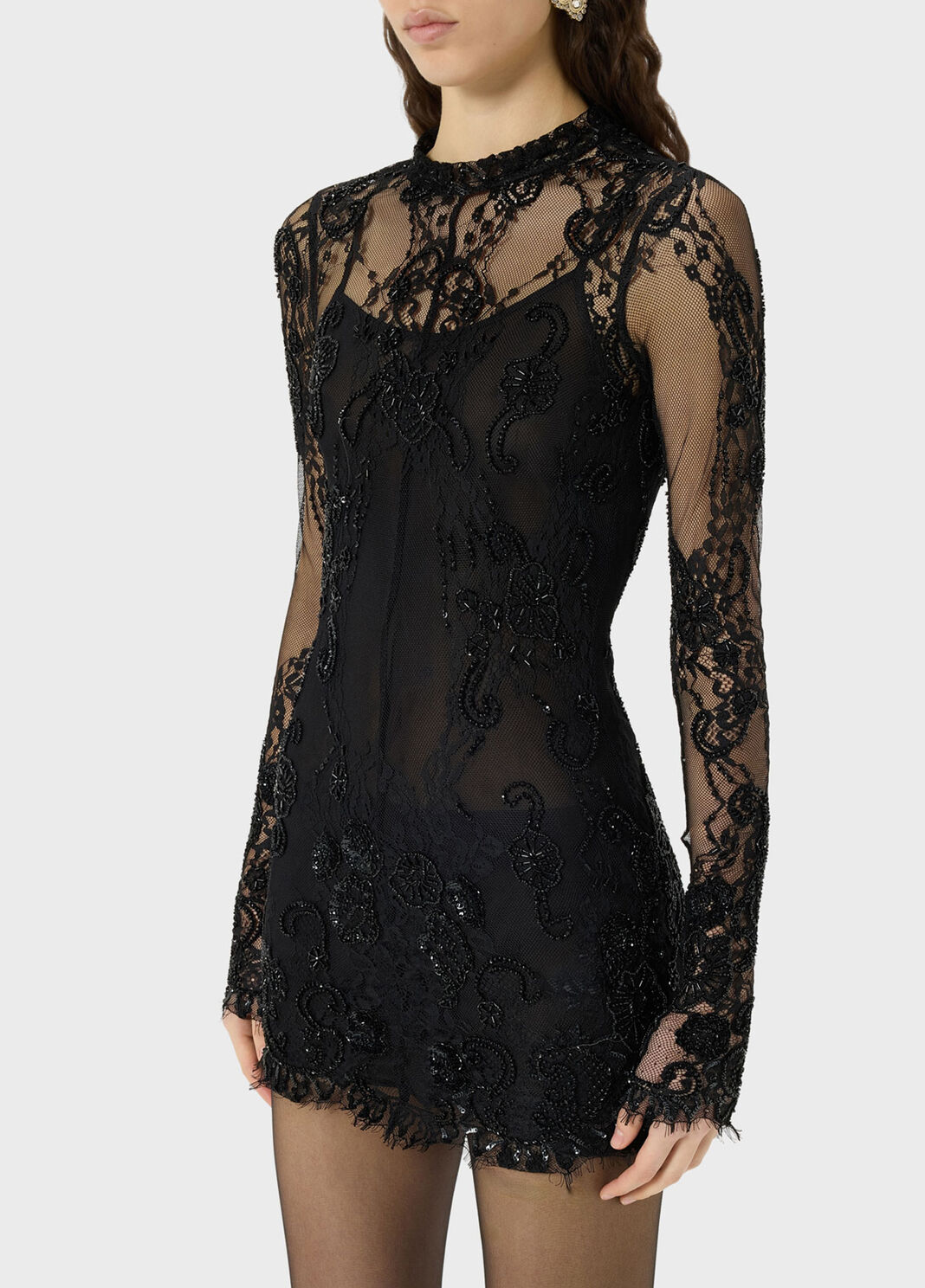 Short lace dress with embroidery  Blumarine - large image number 2