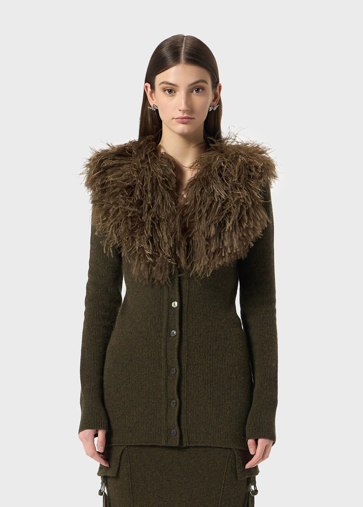 ゆきりんAmeri FEATHER OVER CARDIGAN VEST AMERI FEATHER OVER CARDIGAN WITH VEST AMERI FEATHER OVER CARDIGAN