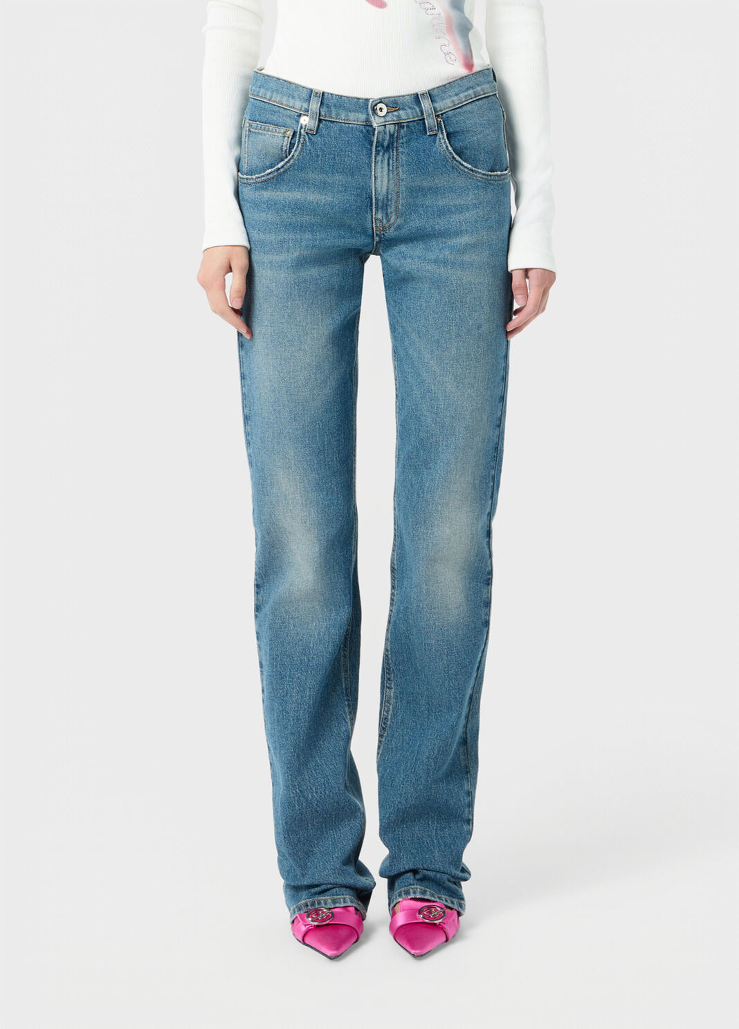 Straight-leg jeans with logo  Blumarine - large image number 0