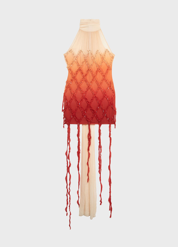 Short georgette dress with hand embroidery  Blumarine - medium