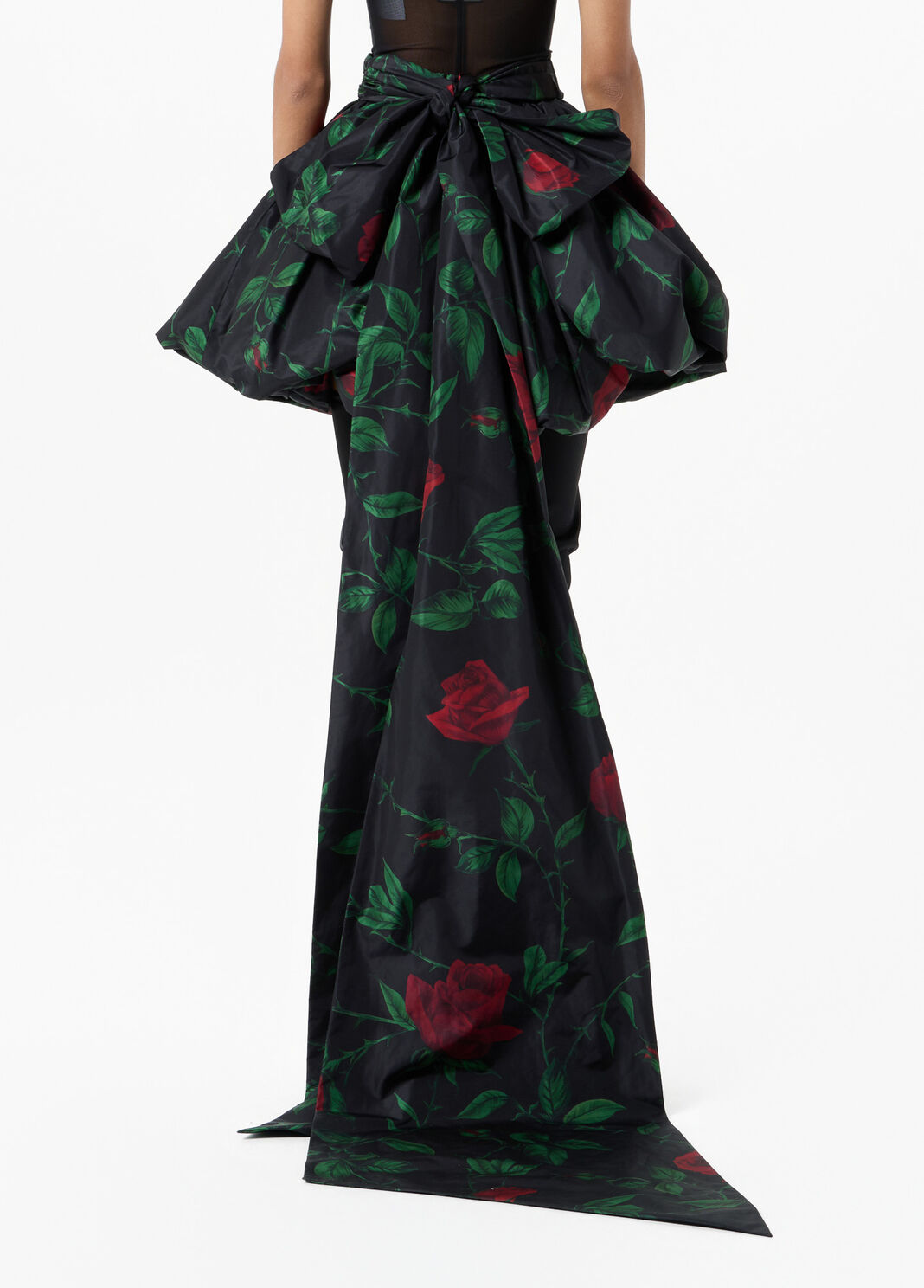 Short printed taffeta skirt with bow  Blumarine - large image number 1