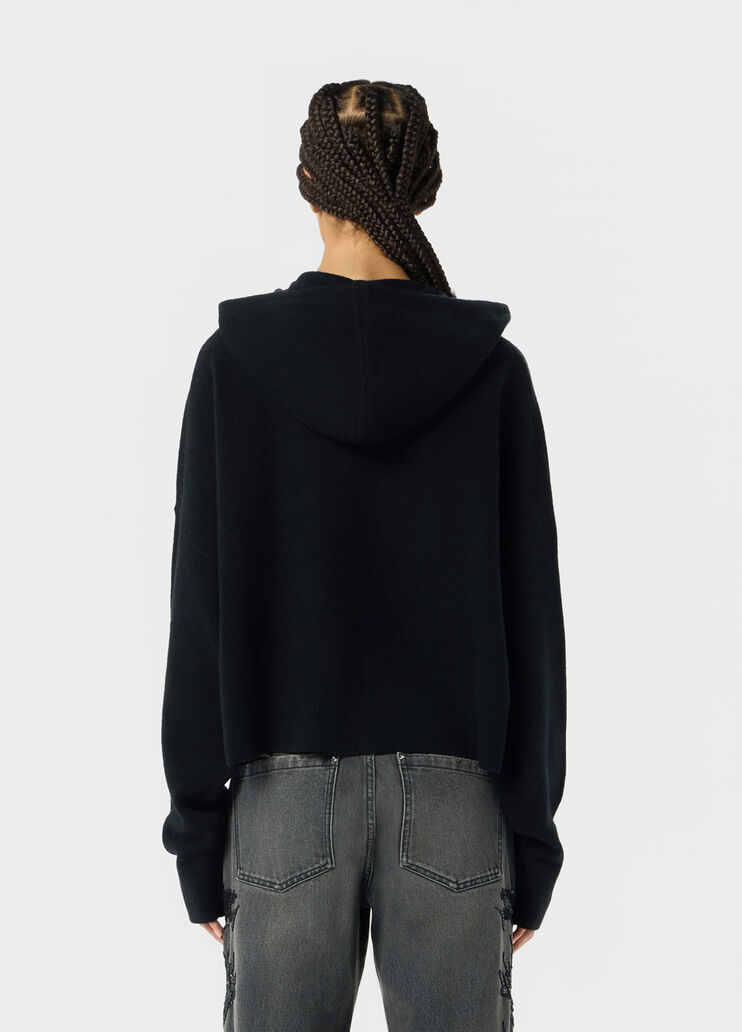 Wool sweatshirt with rhinestone embroidery  Blumarine - large image number 1