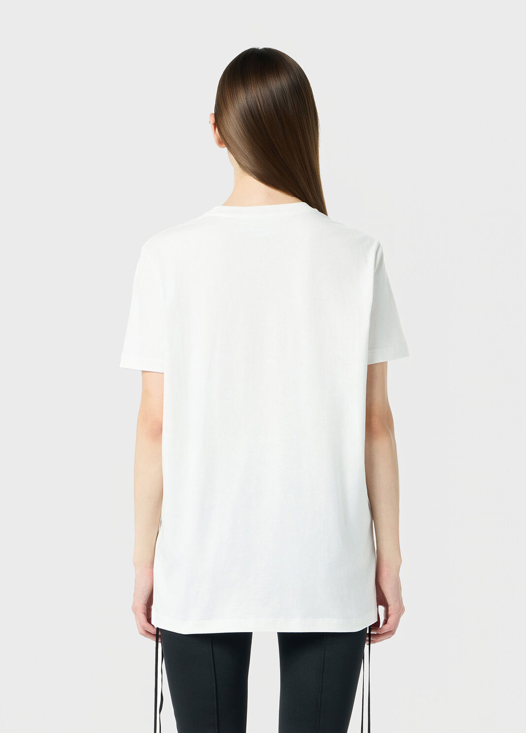 Jersey t-shirt with blumarine logo embroidery in rhinestones  Blumarine - large image number 1